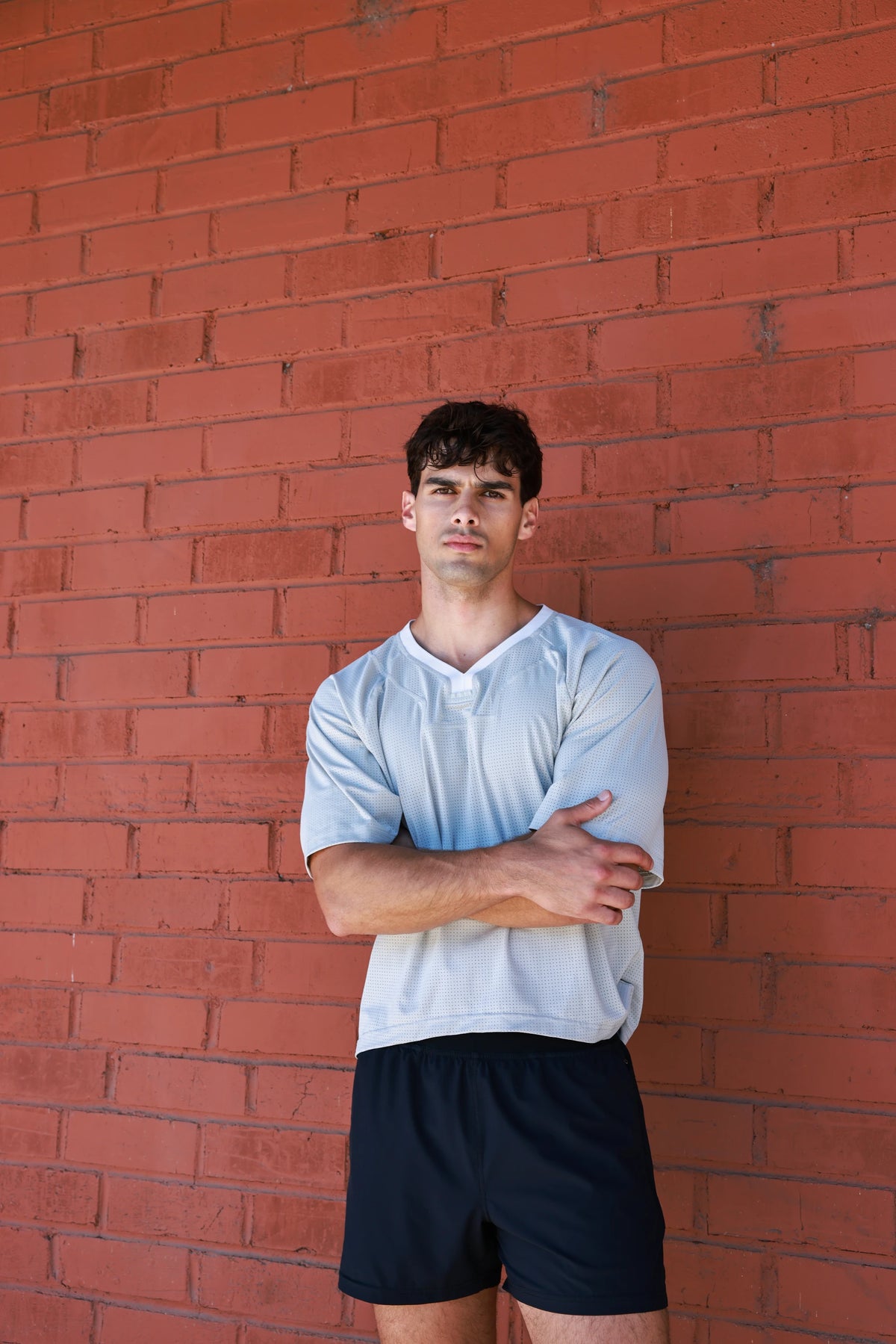 PODIO Bone Boxy Semi-Cropped Training Tee, full look