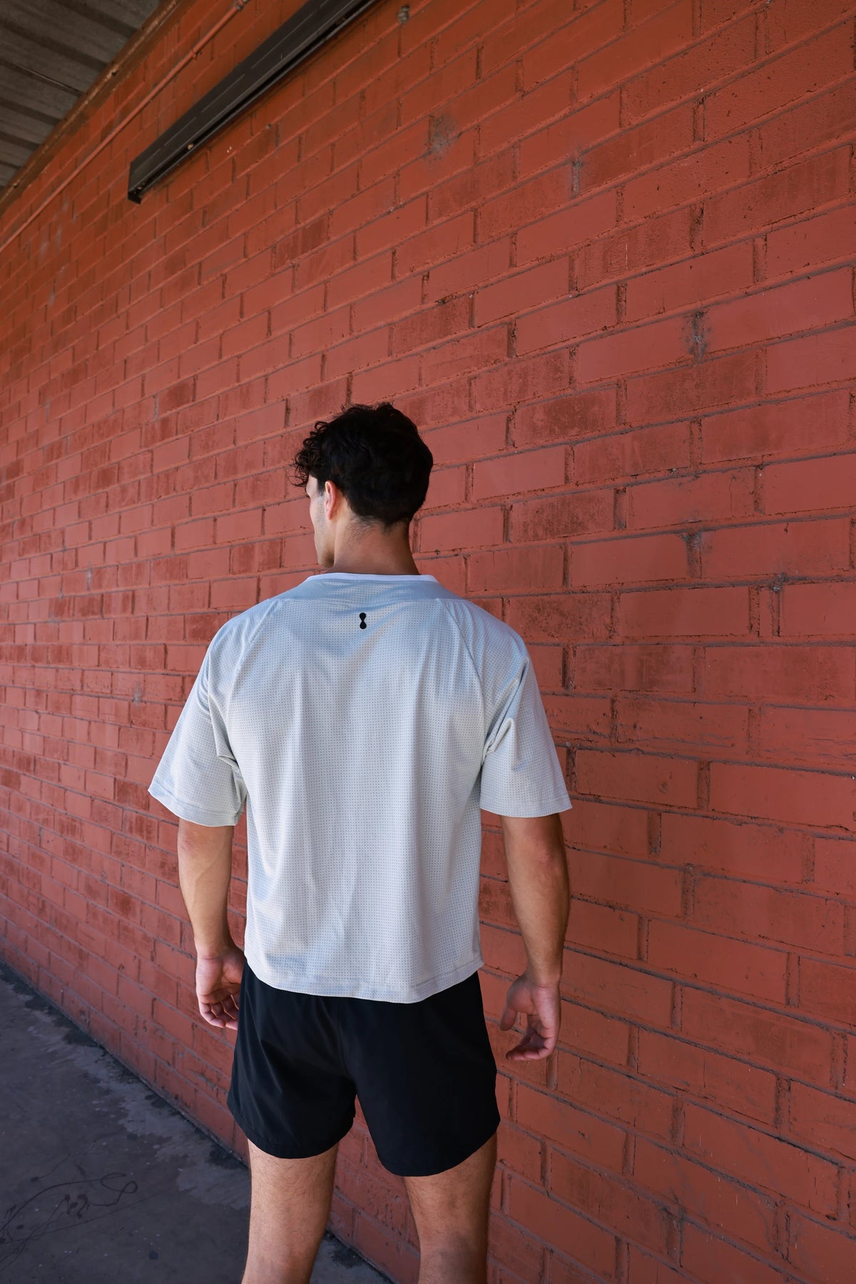 PODIO Bone Boxy Semi-Cropped Training Tee, back view