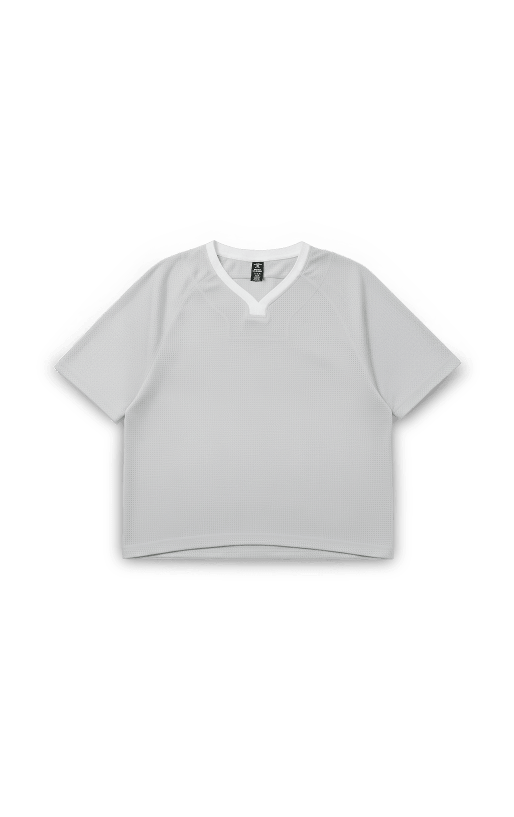 Bone-colored PODIO boxy cropped training tee with a relaxed fit, featuring short sleeves and a modern, minimalist design.