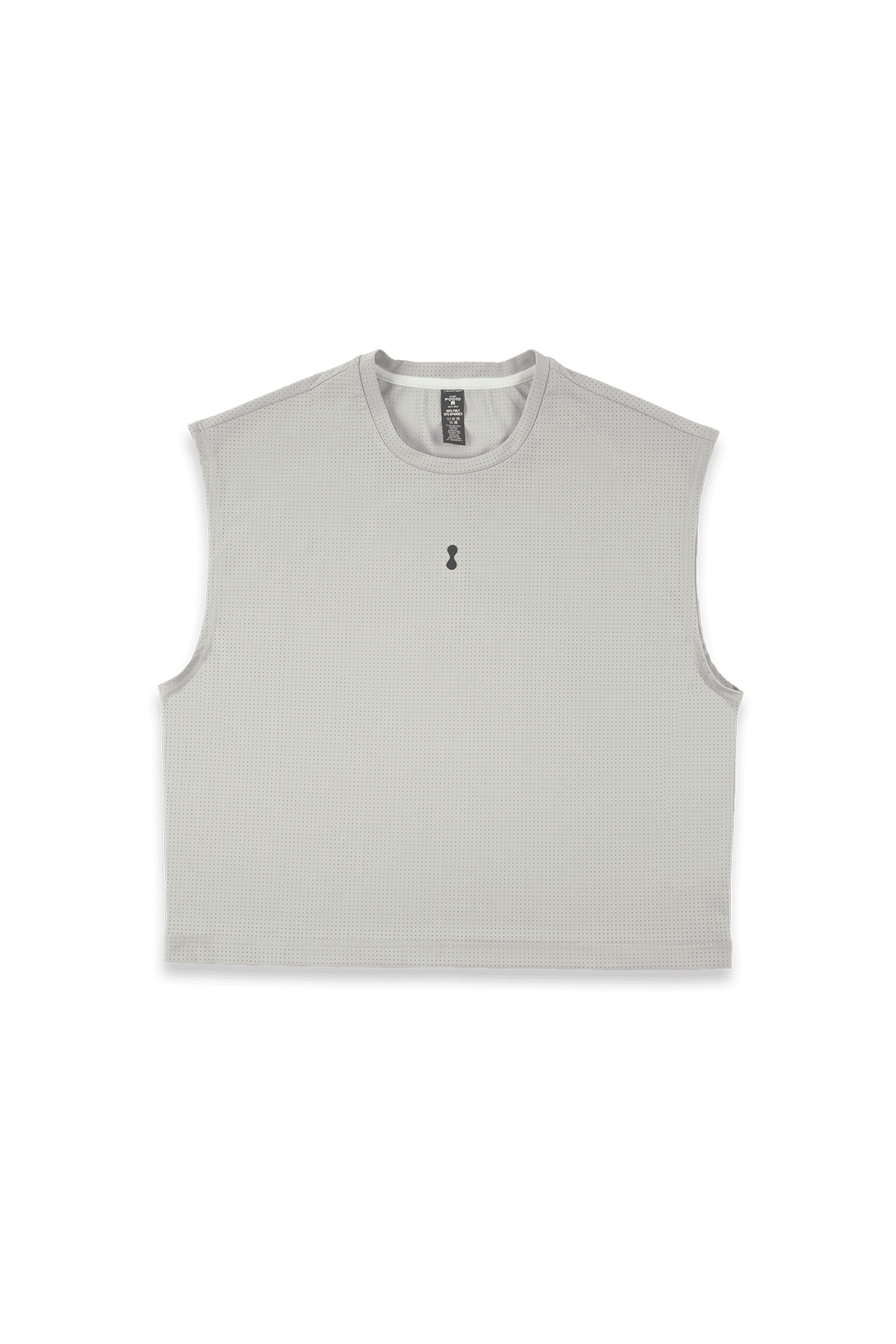 Bone semi-cropped training tank by PODIO featuring a sleeveless design and comfortable fit, ideal for workout and active wear.