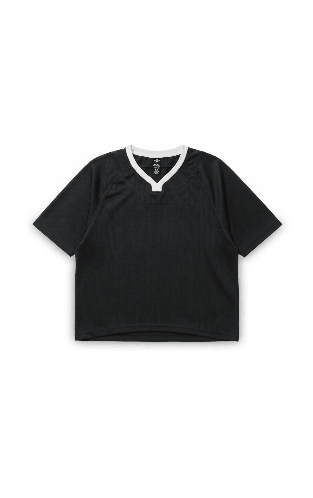 Midnight PODIO boxy semi-cropped training tee with a relaxed fit, featuring short sleeves and a crew neckline.