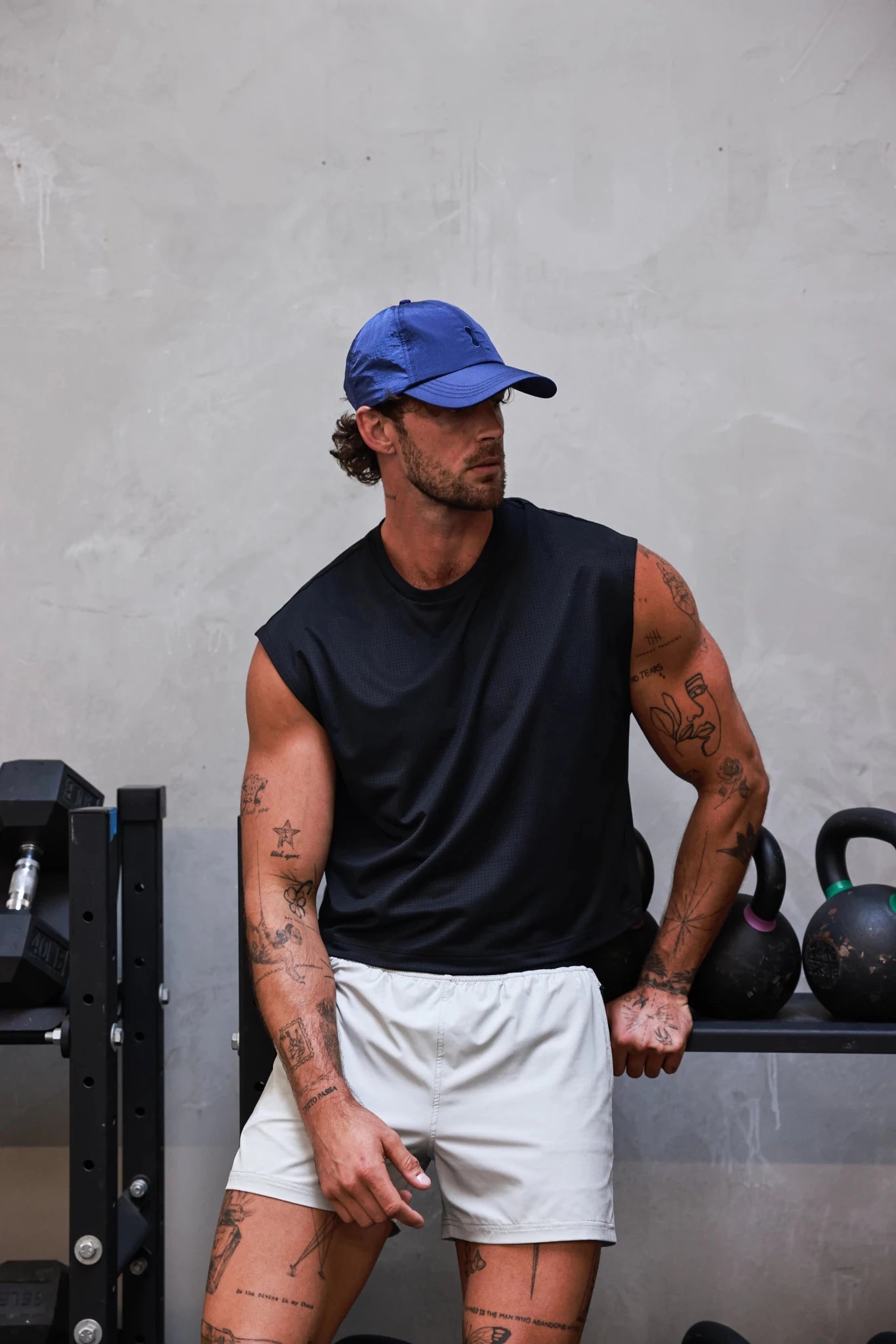 Midnight Semi-Cropped Training Tank - PODIO