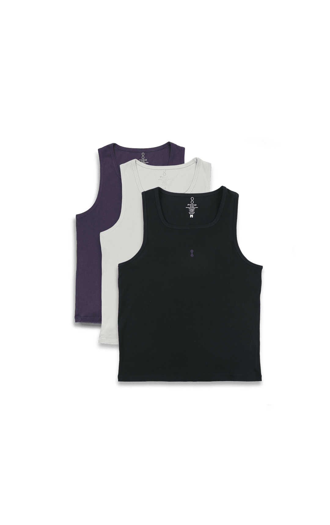 Modal Ribbed Fitted Tank 3-Pack - PODIO